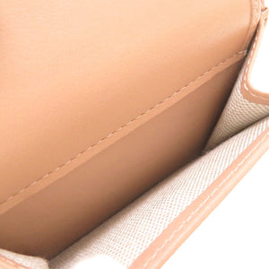 新品同様 ジミーチュウ コンパクトウォレット スタースタッズ レザー ピンクベージュ 3つ折り財布 財布 0054【中古】JIMMY CHOO