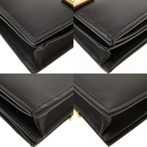 新品 フェンディ 8M0420 コンパクトウォレット レザー ブラック 黒 2つ折り財布 財布 0055【中古】FENDI