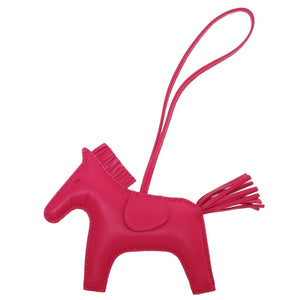 未使用 エルメス ロデオチャームMM アニューミロ Y刻印(2020年製) ローズメキシコ バッグチャーム キーホルダー 0056【中古】HERMES