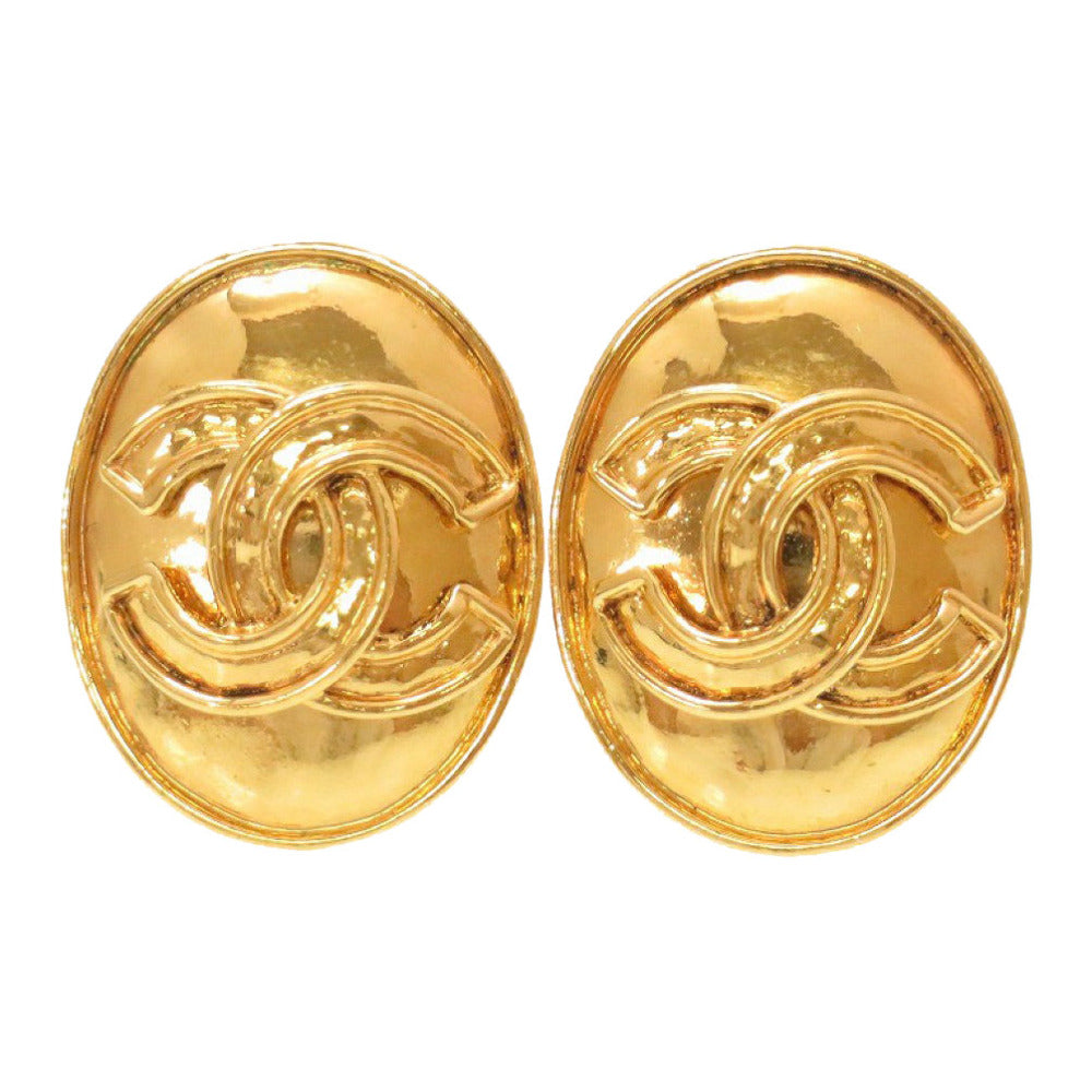 美品 シャネル ココマーク ヴィンテージ 94P メタル ゴールド イヤリング 0059【中古】CHANEL