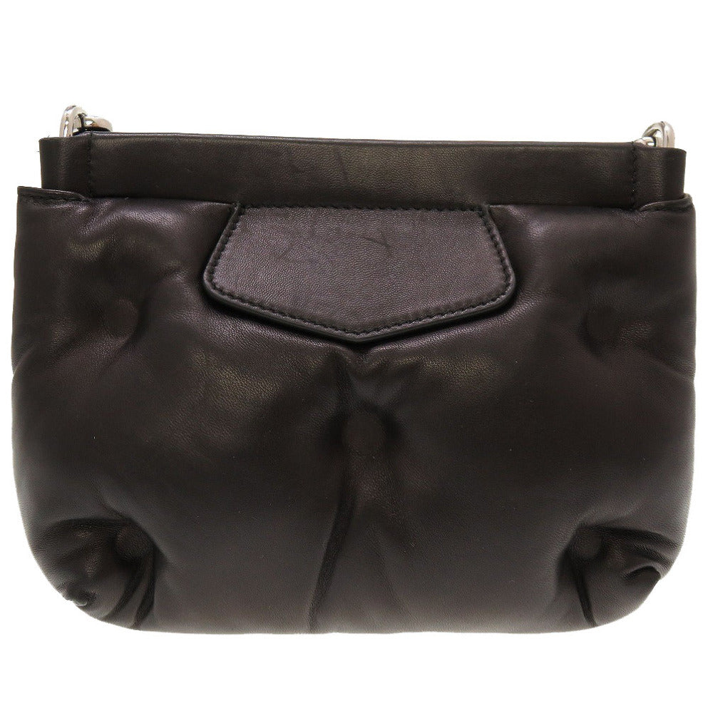 美品 メゾンマルジェラ グラムスラム レッドカーペット ミニ レザー ブラック 黒 チェーン ショルダーバッグ 0060【中古】Maison Margiela