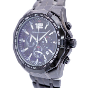 美品 ポルシェデザイン クロノグラフ 180’811 クオーツ 腕時計 SS ブラック 黒文字盤 0062【中古】Porsche Design メンズ