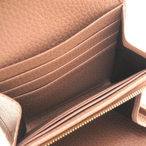 未使用 グッチ GGマーモント レザー ピンク ゴールド金具 598587 二つ折り財布 財布 0064 【中古】 GUCCI