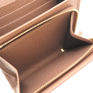 未使用 グッチ GGマーモント レザー ピンク ゴールド金具 598587 二つ折り財布 財布 0064 【中古】 GUCCI