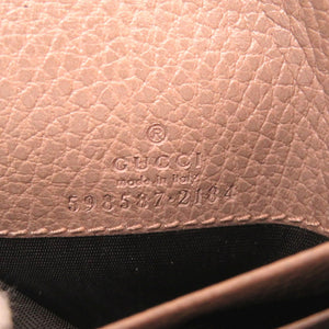 未使用 グッチ GGマーモント レザー ピンク ゴールド金具 598587 二つ折り財布 財布 0064 【中古】 GUCCI