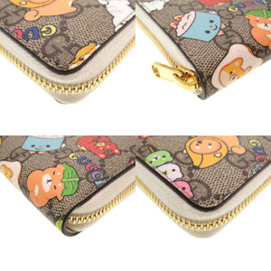 未使用 グッチ GGスプリーム アニマル プリント 736772 ラウンドファスナー 長財布 0066 【中古】 GUCCI