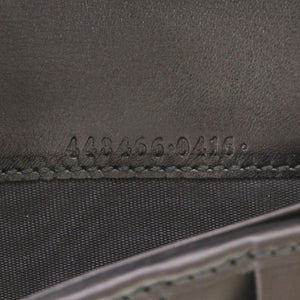 新品同様 グッチ ゴースト GHOST レザー ブラック ブルー イエロー 448466 長財布 財布 黒 0067 【中古】 GUCCI メンズ