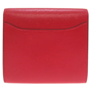 エルメス コンスタンス コンパクト ヴォータデラクト ルージュカザック ゴールド金具 C刻印(2018年製) コンパクトウォレット 財布 赤 0072 【中古】 HERMES