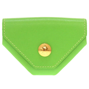 新品同様 エルメス ル ヴァンキャトル LE24 ヴォーガリバー アップルグリーン ゴールド金具 □C刻印 コインケース 小銭入れ 財布 緑 0073 【中古】 HERMES