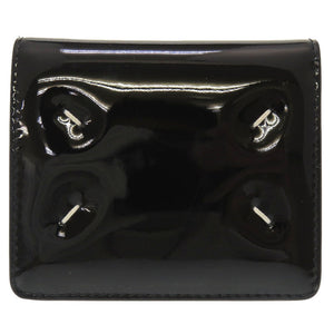 美品 メゾン マルジェラ エナメル ブラック S56UI0140 二つ折り財布 財布 黒 0076 【中古】 Maison Margiela