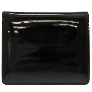 美品 メゾン マルジェラ エナメル ブラック S56UI0140 二つ折り財布 財布 黒 0076 【中古】 Maison Margiela