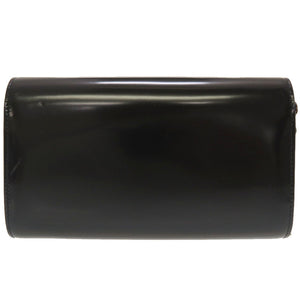 新品同様 クリスチャンルブタン パテントレザー ブラック チェーンウォレット バッグ 黒 0079 【中古】 Christian Louboutin