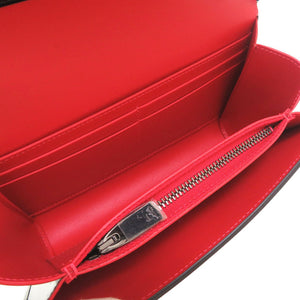 新品同様 クリスチャンルブタン パテントレザー ブラック チェーンウォレット バッグ 黒 0079 【中古】 Christian Louboutin