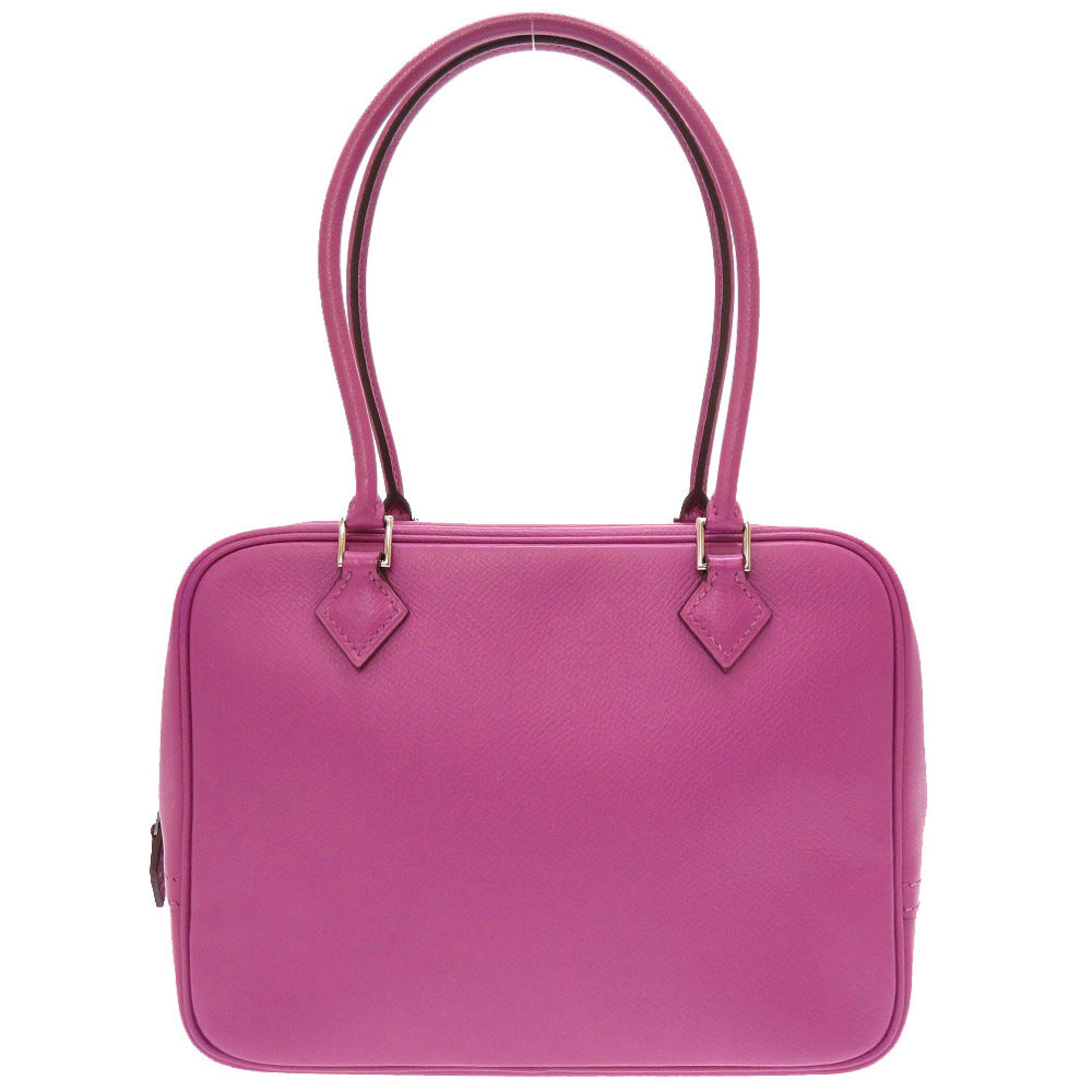 美品 エルメス ミニプリュム ヴォーエプソン シクラメン シルバー金具 □I刻印 ハンドバッグ バッグ 紫 0084 【中古】 HERMES