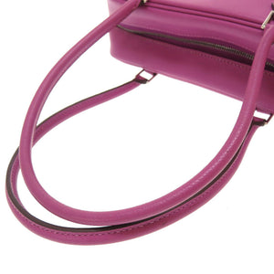 美品 エルメス ミニプリュム ヴォーエプソン シクラメン シルバー金具 □I刻印 ハンドバッグ バッグ 紫 0084 【中古】 HERMES