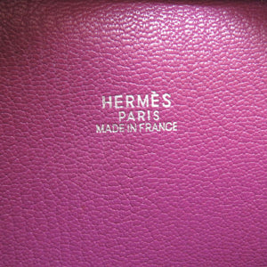 美品 エルメス ミニプリュム ヴォーエプソン シクラメン シルバー金具 □I刻印 ハンドバッグ バッグ 紫 0084 【中古】 HERMES