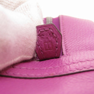 美品 エルメス ミニプリュム ヴォーエプソン シクラメン シルバー金具 □I刻印 ハンドバッグ バッグ 紫 0084 【中古】 HERMES