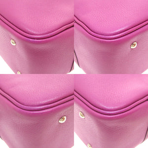 美品 エルメス ミニプリュム ヴォーエプソン シクラメン シルバー金具 □I刻印 ハンドバッグ バッグ 紫 0084 【中古】 HERMES