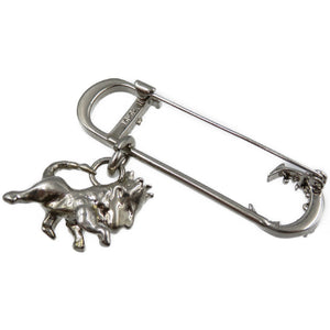 美品 クリスチャンディオール Peter doig　Lion ライオン メタル シルバー ブローチ 0086【中古】Christian Dior