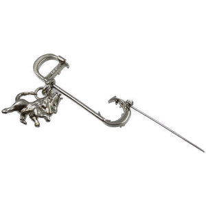 美品 クリスチャンディオール Peter doig　Lion ライオン メタル シルバー ブローチ 0086【中古】Christian Dior