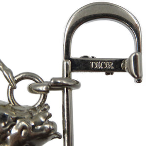 美品 クリスチャンディオール Peter doig　Lion ライオン メタル シルバー ブローチ 0086【中古】Christian Dior