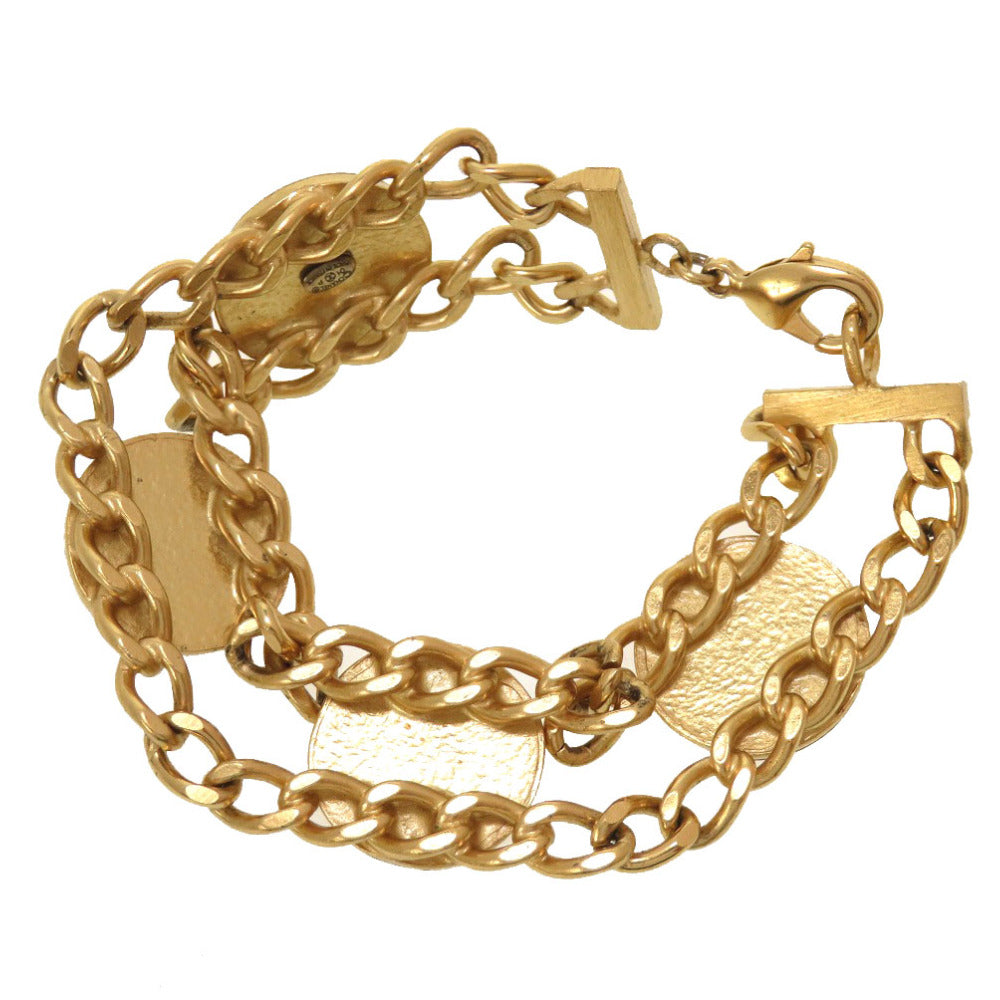 シャネル ココマーク ゴールド オレンジ 01P ブレスレット アクセサリー 0087 【中古】 CHANEL