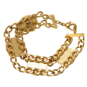シャネル ココマーク ゴールド オレンジ 01P ブレスレット アクセサリー 0087 【中古】 CHANEL