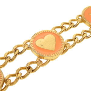 シャネル ココマーク ゴールド オレンジ 01P ブレスレット アクセサリー 0087 【中古】 CHANEL