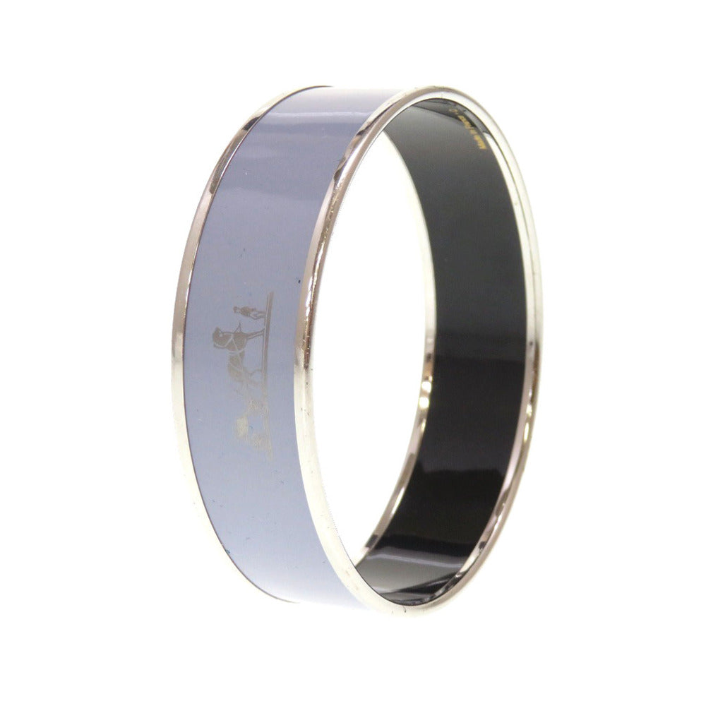 美品 エルメス エマイユ GM カレーシュ バングル 七宝焼き パープル Q刻印 ブレスレット アクセサリー 0088 【中古】 HERMES