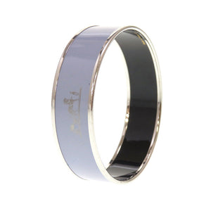 美品 エルメス エマイユ GM カレーシュ バングル 七宝焼き パープル Q刻印 ブレスレット アクセサリー 0088 【中古】 HERMES