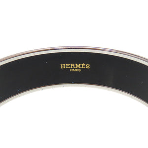 美品 エルメス エマイユ GM カレーシュ バングル 七宝焼き パープル Q刻印 ブレスレット アクセサリー 0088 【中古】 HERMES