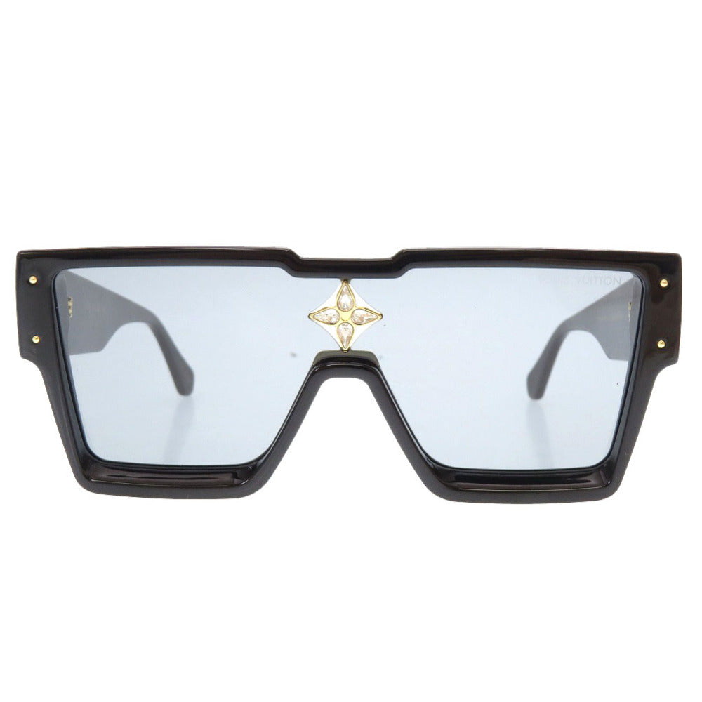 新品同様 ルイ ヴィトン サイクロン Z1578E モノグラムフラワー ブラック アセテート/ストーン サングラス 黒 LV 0091 【中古】 LOUIS VUITTON