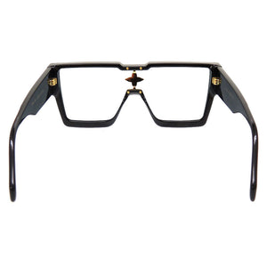 新品同様 ルイ ヴィトン サイクロン Z1578E モノグラムフラワー ブラック アセテート/ストーン サングラス 黒 LV 0091 【中古】 LOUIS VUITTON