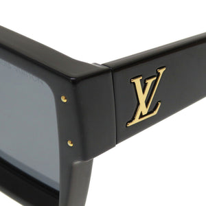 新品同様 ルイ ヴィトン サイクロン Z1578E モノグラムフラワー ブラック アセテート/ストーン サングラス 黒 LV 0091 【中古】 LOUIS VUITTON