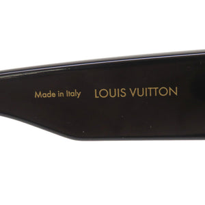 新品同様 ルイ ヴィトン サイクロン Z1578E モノグラムフラワー ブラック アセテート/ストーン サングラス 黒 LV 0091 【中古】 LOUIS VUITTON