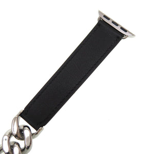 未使用 エルメス × アップルウォッチ ドゥブルトゥール グルメット 41ｍｍケース用 ヴォースイフト ブラック シルバー金具 U刻印(2022年製) 腕時計ベルト 時計ベルト 黒 0092【中古】HERMES × Apple Watch