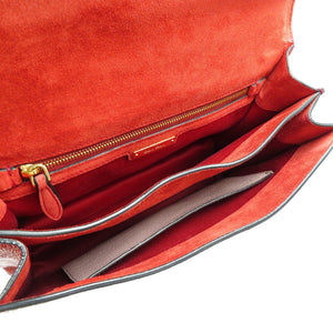 ミュウミュウ マドラス 2WAY ターンロック レザー ゴールド金具 ピンク レッド ショルダーバッグ ハンドバッグ 0093【中古】miumiu