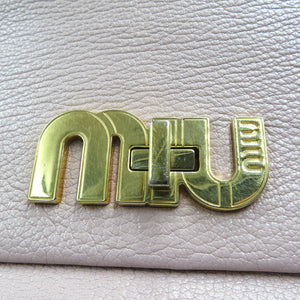 ミュウミュウ マドラス 2WAY ターンロック レザー ゴールド金具 ピンク レッド ショルダーバッグ ハンドバッグ 0093【中古】miumiu