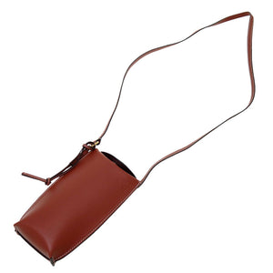 新品同様 ロエベ ゲートポケット レザー ブラウン ゴールド金具 ショルダーバッグ バッグ 茶 0098 【中古】 LOEWE