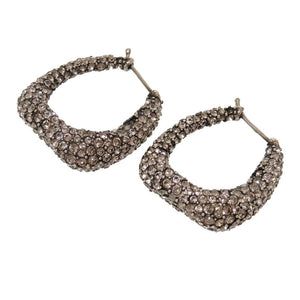 美品 アレキサンダーマックイーン モルテン パヴェ イヤリング シルバー ピアス 0100【中古】Alexander MⅽQUEEN