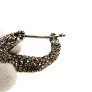 美品 アレキサンダーマックイーン モルテン パヴェ イヤリング シルバー ピアス 0100【中古】Alexander MⅽQUEEN