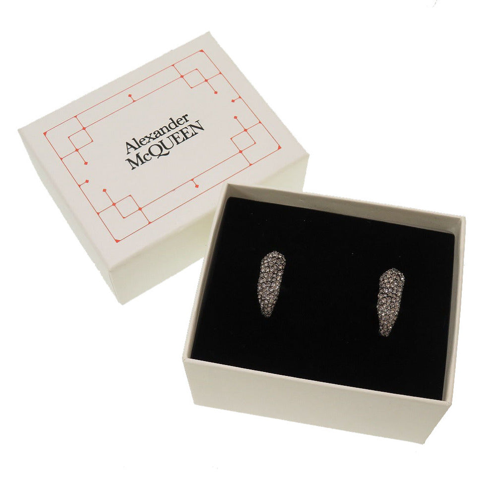 美品 アレキサンダーマックイーン モルテン パヴェ イヤリング シルバー ピアス 0100【中古】Alexander MⅽQUEEN