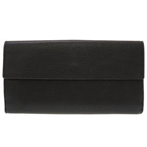 美品 シャネル レザー 15番台 ブラック 黒 Ｗホック長財布 財布 0102【中古】CHANEL