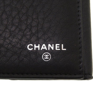 美品 シャネル レザー 15番台 ブラック 黒 Ｗホック長財布 財布 0102【中古】CHANEL