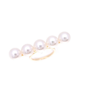 美品 タサキ バランス シグネチャー 5Pパール アコヤ真珠/K18YG リング 指輪 12号 750 パール 0111【中古】TASAKI 田崎真珠 レディース