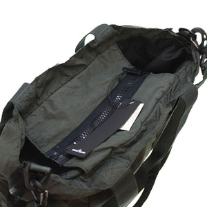 新品同様 ストーンアイランド 2WAY ショルダー トートバッグ  ナイロン グリーン系 ストラップ付 0113【中古】STONE ISLAND