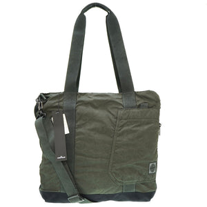 新品同様 ストーンアイランド 2WAY ショルダー トートバッグ  ナイロン グリーン系 ストラップ付 0113【中古】STONE ISLAND