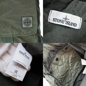 新品同様 ストーンアイランド 2WAY ショルダー トートバッグ  ナイロン グリーン系 ストラップ付 0113【中古】STONE ISLAND