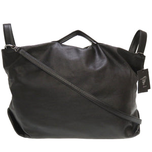 新品同様 ヨウジヤマモト レザー ブラック 2WAY トートバッグ バッグ 黒 0114 【中古】 Yohji Yamamoto メンズ