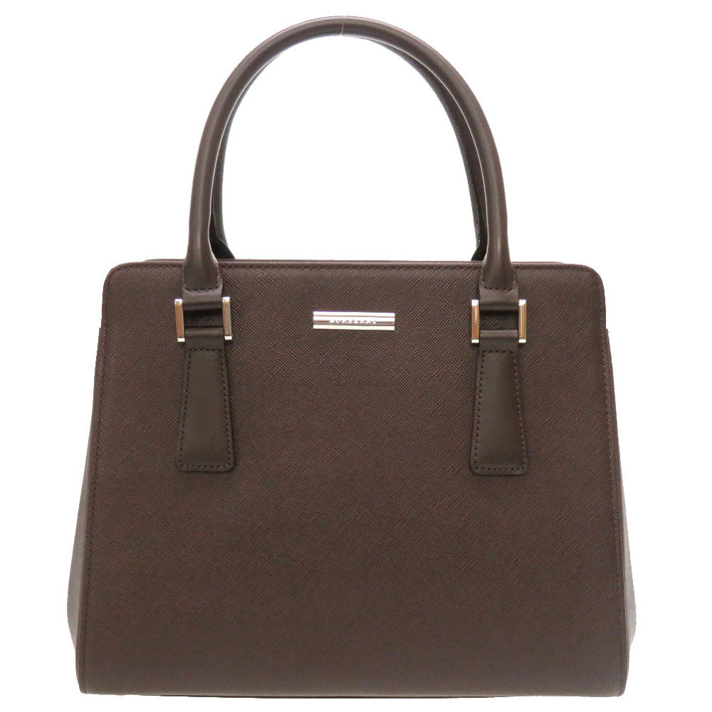 未使用 バーバリー レザー ブラウン チェック ハンドバッグ バッグ 茶 0117 【中古】 BURBERRY